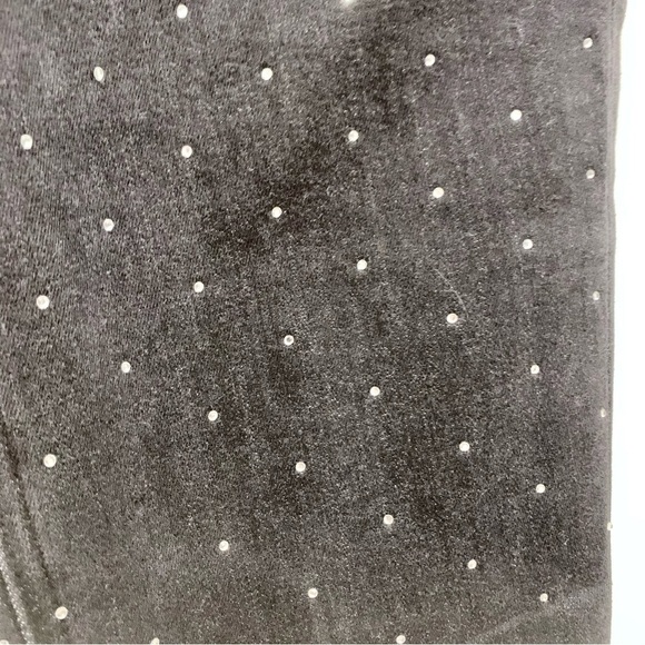 Express Grey Crystal Rhinestone Embellished Skinny Jeans Denim Ankle Leggings - Picture 4 of 6